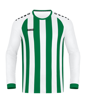 JAKO Inter Trikot langarm Weiss Grün F013 - weiss