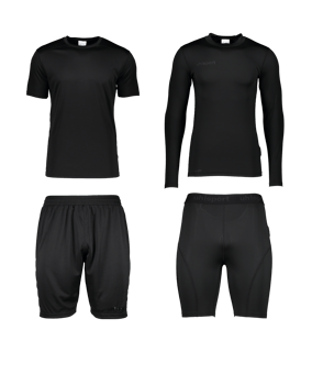 uhlsport Black Edition Torwartset Kids Schwarz F01 - schwarz
