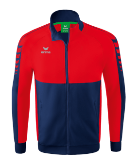 Erima Six Wings Trainingsjacke Kids Blau Rot - blau