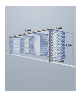 Cawila Tornetz 4MM HEX120 7,5x2,5m 2x2m Blau/Weiss | - blau