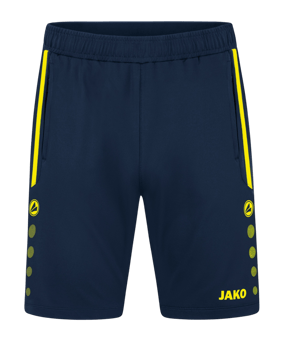 JAKO Allround Trainingsshort Damen Blau Gelb F904 - blau