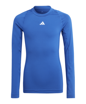 adidas Techfit Aeroready Shirt langarm Kids Blau - blau
