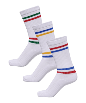 Hummel hml 3er Pack Chevron High Socken Weiß F9353 - weiss