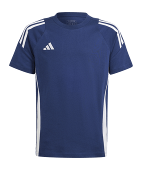 adidas Tiro 24 T-Shirt Kids Blau Weiss - blau