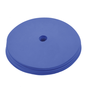 Cawila Gummi Markierungsscheiben 10er Set |  | rutschfeste Floormarker | 15cm | blau - blau