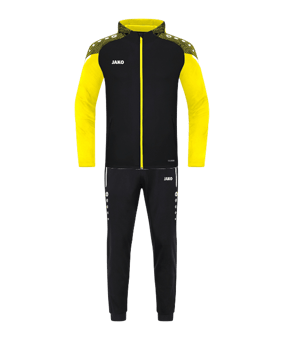 JAKO Performance Trainingsanzug mit Kapuze Schwarz Gelb F808 - schwarz