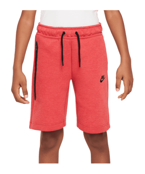 Nike Tech Fleece Short Kids Rot Schwarz F672 - rot