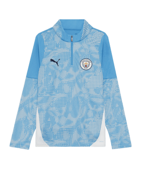 PUMA Manchester City Training 1/4 Zip Sweatshirt Kids Blau F01 - blau