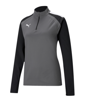 PUMA teamLIGA HalfZip Sweatshirt Damen Grau Schwarz F013 - grau