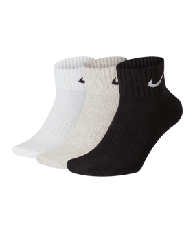 Nike Cushion Quarter Training Socken 3er Pack F901 | - grau