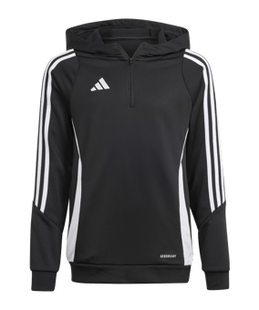 adidas Tiro 24 Hoody Kids Schwarz Weiss - schwarz
