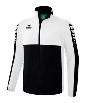 Erima SIX WINGS Jacke abnehmbare Ärmel Weiss |  Schwarz - schwarz