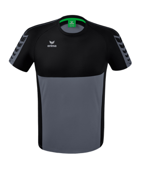 Erima Six Wings T-Shirt Kids Grau Schwarz - grau