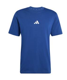 adidas Essentials Three Stripes Single T-Shirt Blau - blau