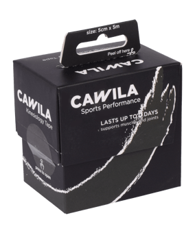Cawila SPORTSCARE Kinesiology Tape | 5,0cm x 5m | Schwarz - schwarz