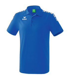 Erima Essential 5-C Poloshirt Blau Weiss - blau