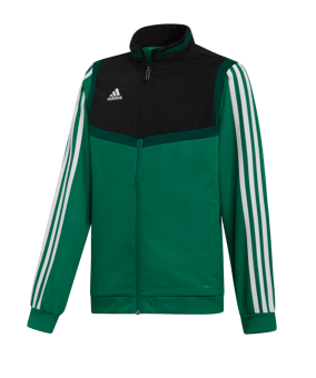 adidas Tiro 19 Präsentationsjacke Kids Grün Weiss - gruen