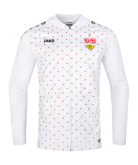 JAKO VfB Stuttgart Prematch Jacke 2023/2024 Kids Weiss F00 - weiss