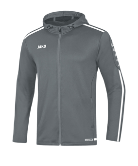 JAKO Striker 2.0 Kapuzenjacke Damen Grau Weiss F40 - grau