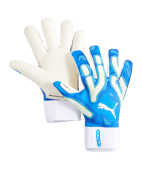 PUMA ULTRA Ultimate Hybrid Torwarthandschuhe Gear Up Blau Weiss F02 - blau