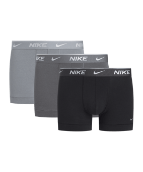 Nike Cotton Trunk 3 Pairs Boxershort Schwarz Fu91 - schwarz