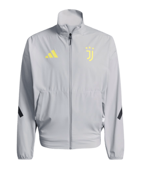 adidas Juventus Turin Anthem Jacke Kids Grau - grau