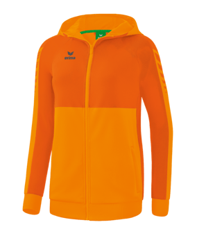 Erima Six Wings Kapuzenjacke Damen Orange | - orange