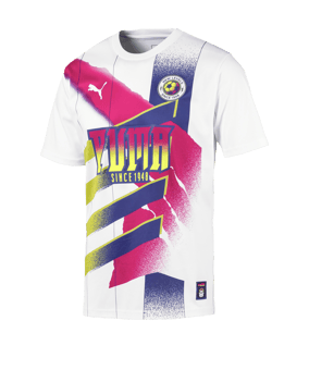PUMA Retro White T-Shirt Weiss Pink F01 - weiss