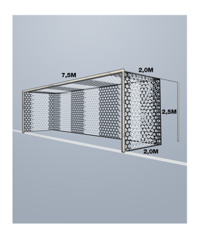 Cawila Tornetz 4MM HEX120 7,5x2,5m 2x2m Weiss/Schw | - weiss