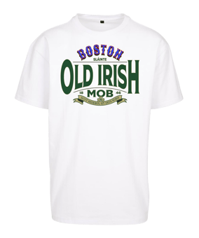 Mister Tee Old Irish Mob Oversized T-Shirt Weiss - schwarz