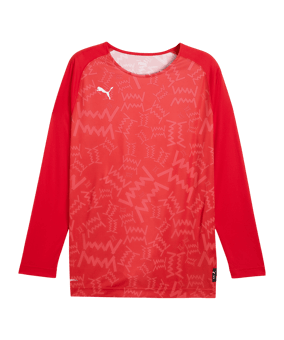 PUMA Teamjaws Graphic Ls Shooting Hemd Rot F03 - rot