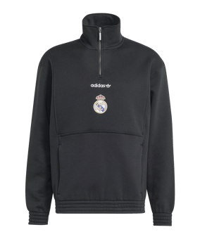 adidas Real Madrid Zip Top Schwarz - schwarz