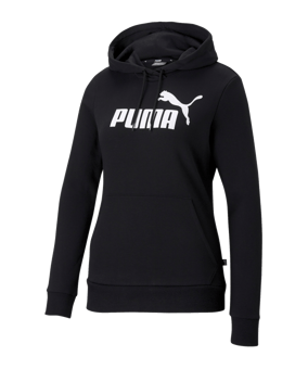 PUMA Essential Logo Hoody Damen Schwarz F01 - schwarz