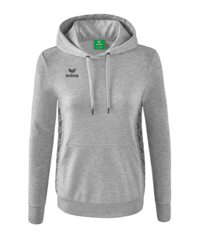 Erima Team Essential Hoody Damen Hellgrau - grau