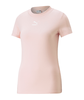 PUMA Classics Slim T-Shirt Damen Rosa F66 - rosa