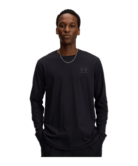 Under Armour Sportstyle Left Chest Longsleeve Schwarz F002 - schwarz