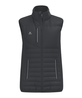 Erima CMPT Puffer Weste Damen Schwarz 