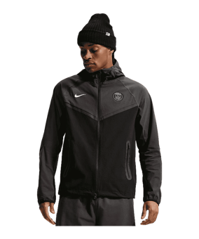 Nike Paris Saint-Germain Tech Woven Kapuzenjacke Schwarz F010