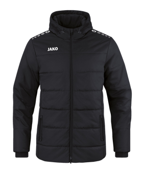 JAKO Team Coach Kapuzenjacke Schwarz F800 - schwarz