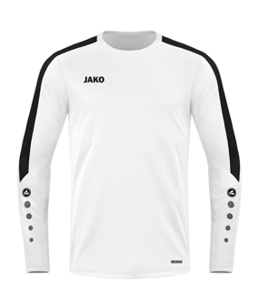 JAKO Power Sweatshirt Kids Weiss Schwarz F000 - weiss