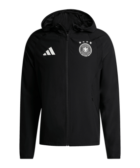 adidas DFB Deutschland Trio Travel Windjacke Schwarz - schwarz