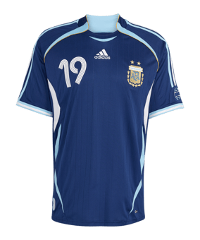 adidas AFA Argentinien Messi Trikot Away 2006 Blau - blau
