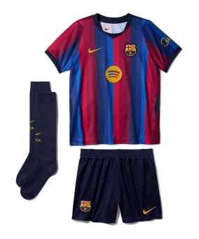 Nike FC Barcelona 3 Piece Kit Trikot Set Home 2026 Kinder Rot F683 - rot