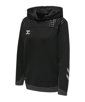 Hummel hmlLEAD Poly Hoody Damen Schwarz F2001 - schwarz