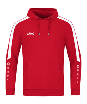 JAKO Power Hoody Rot Weiss F100 - rot