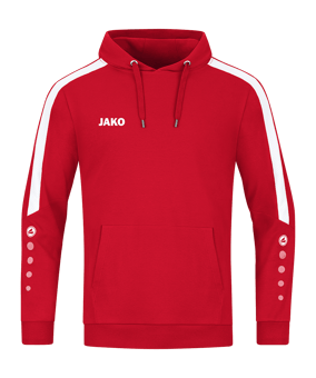 JAKO Power Hoody Rot Weiss F100 - rot