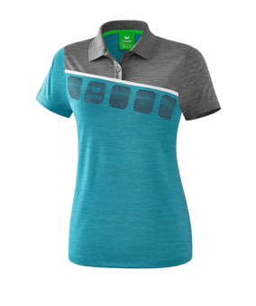 Erima 5-C Poloshirt Damen Blau Grau - blau