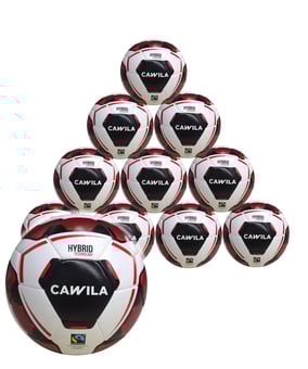 Ballpaket 10 x Cawila Fußball MISSION HYBRID Fairtrade Größe 5