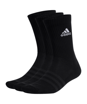 adidas Cush Crew 3er Pack Socken Schwarz Weiss - schwarz