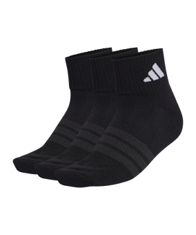 adidas Ankle 3er Pack Socken Schwarz - schwarz